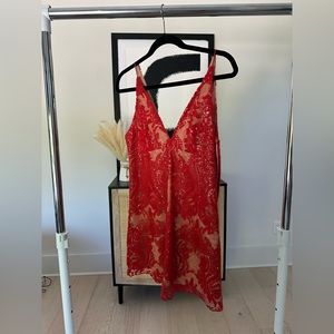 Free People Night Shimmer Mini Dress